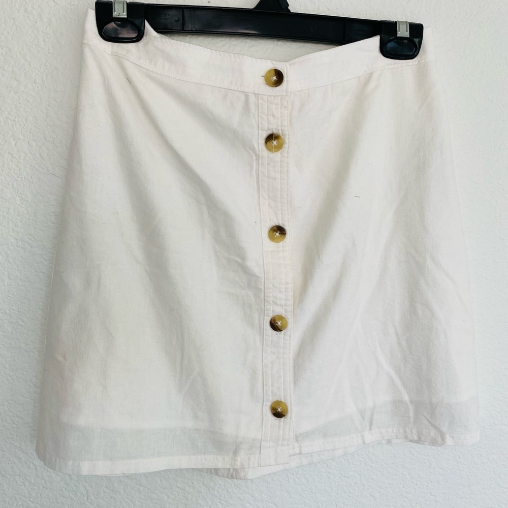 Abercrombie & Fitch LINEN WHITE SKIRT NWOT